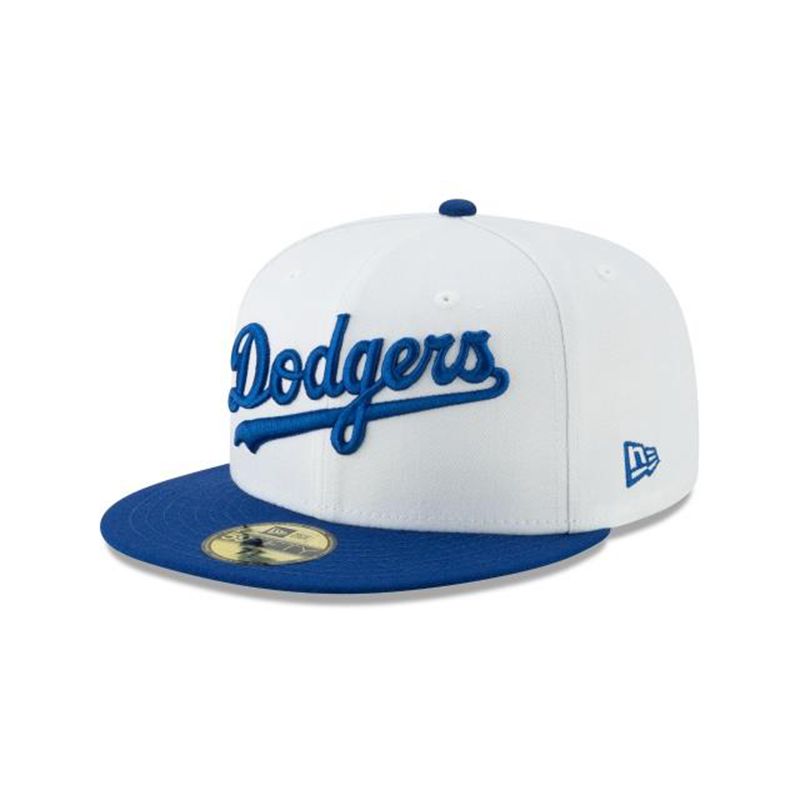 MLB Los Angeles Dodgers Cooperstown Logo Pack 59Fifty Fitted (LYD6696) - White New Era Caps